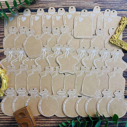 Wishing Bottle Kraft Paper Tags 50PCS