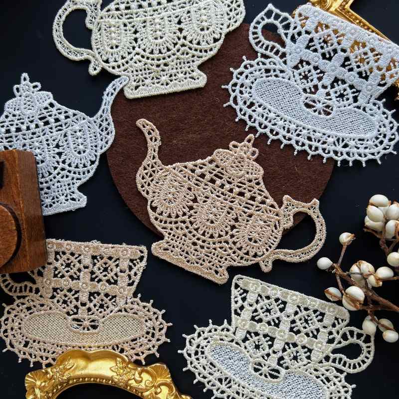 Teatime Embroidered Patch 6PCS