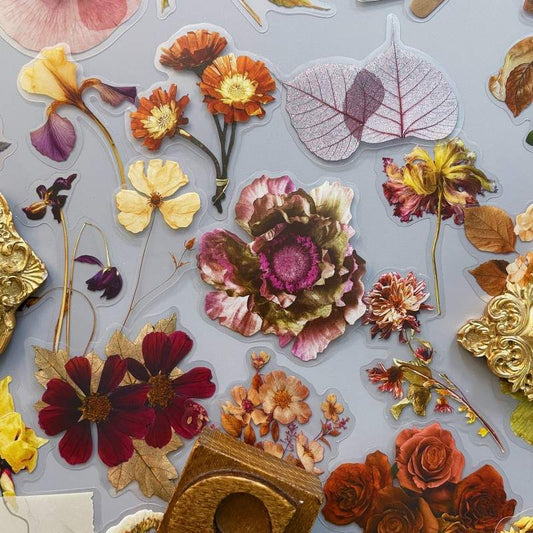 Faded Leaves Sticker 50PCS