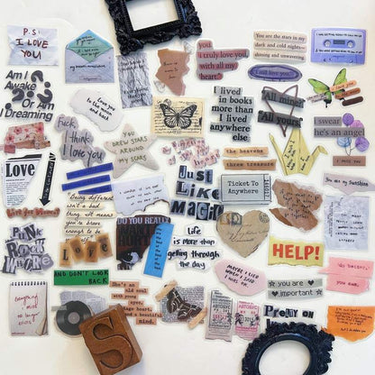 Fragment Words Sticker 50PCS