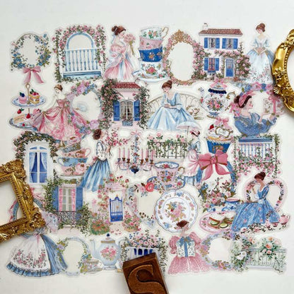 Rococo Tea Time Sticker 40PCS