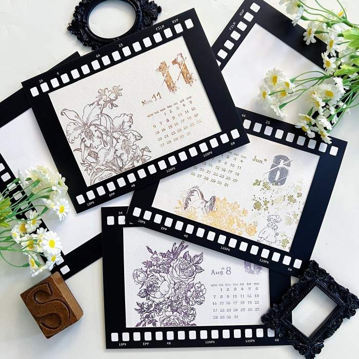 Retro Film Strip Paper Frames 5PCS