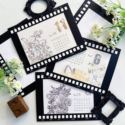 Retro Film Strip Paper Frames 5PCS