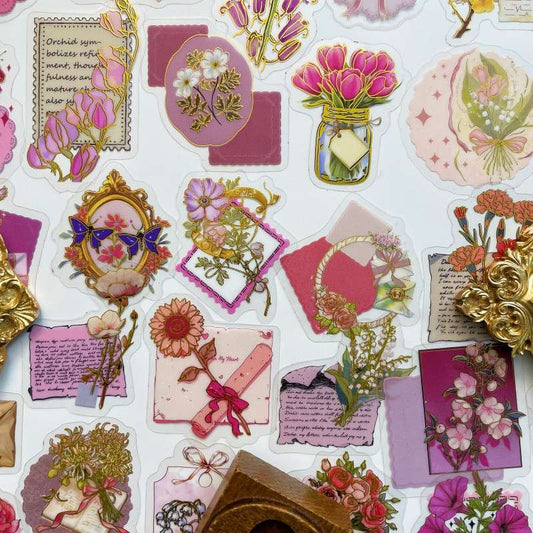 Rose Dust Sticker 50PCS