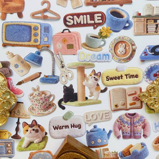 Plush House Sticker 90PCS
