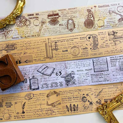 Fragment Of Manuscript Kraft Paper Sticker Roll