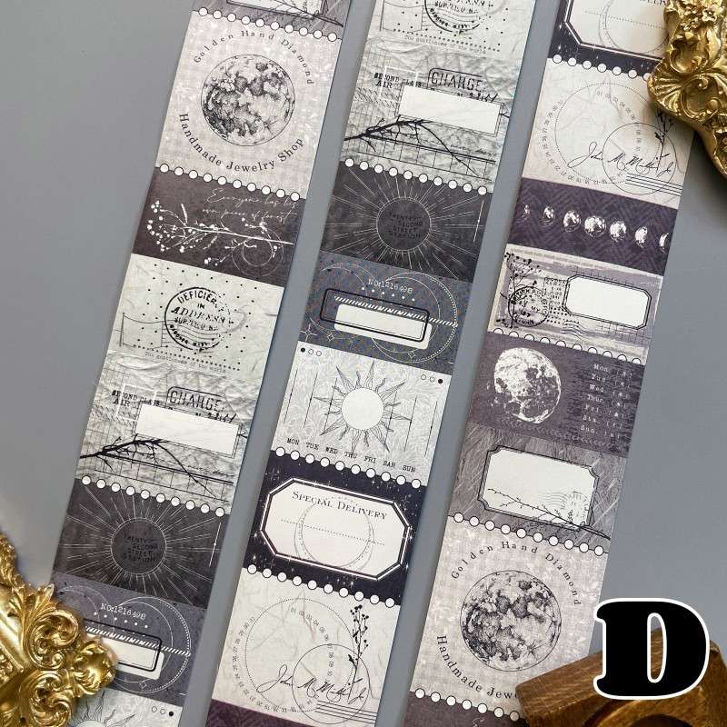 Silent Glow Kraft Paper Sticker Roll