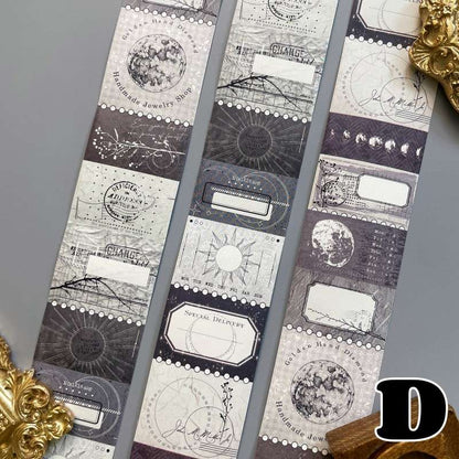 Silent Glow Kraft Paper Sticker Roll