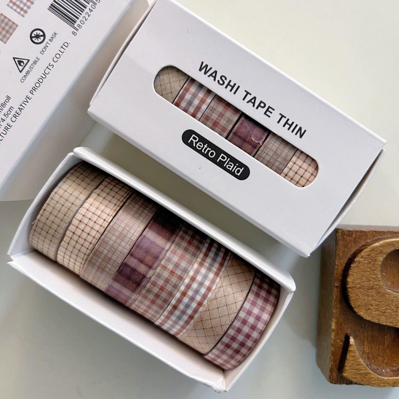 Vintage Plaid Washi Tape Set | Dian Dian