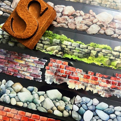 Stone Wall Path PET Tape Roll