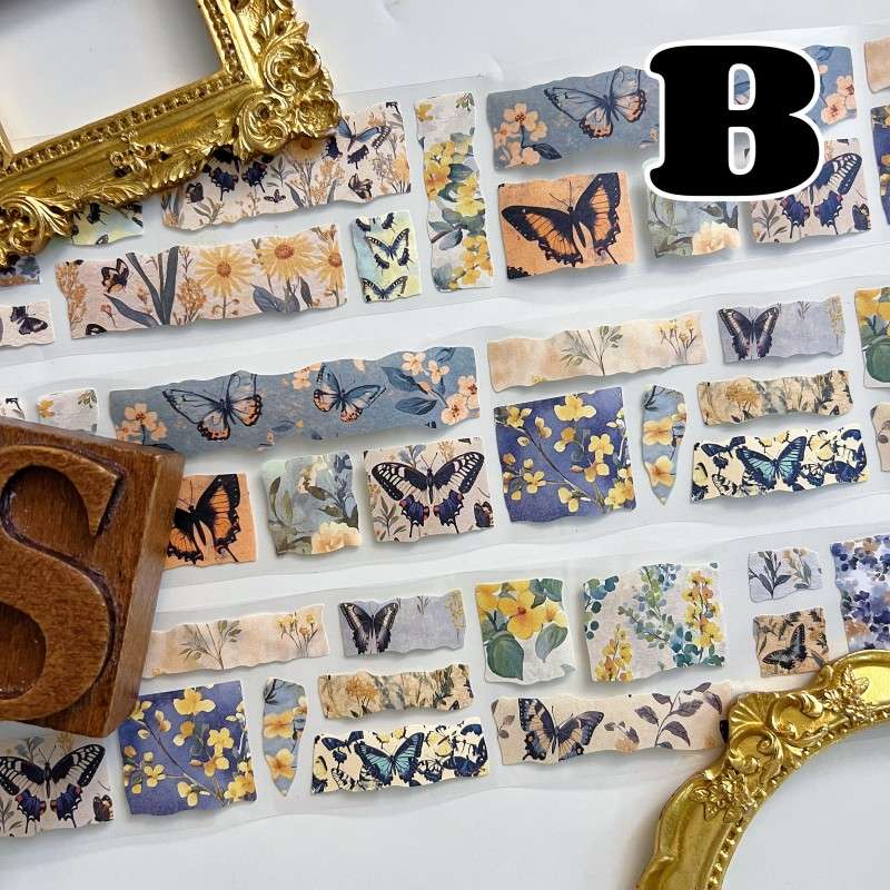 Handmade Fragments Kraft Paper Sticker Roll