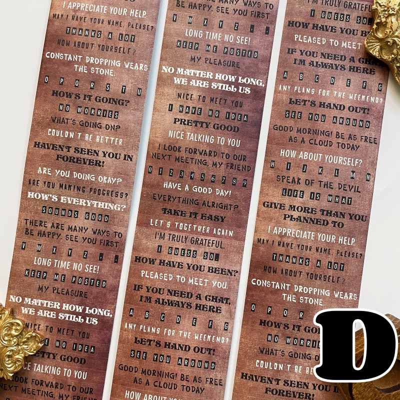 Time's Words Kraft Paper Sticker Roll