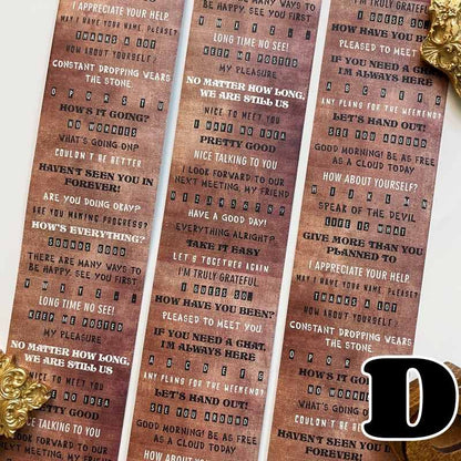 Time's Words Kraft Paper Sticker Roll