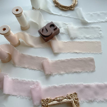 Frayed Edge Chiffon Ribbon Set #6