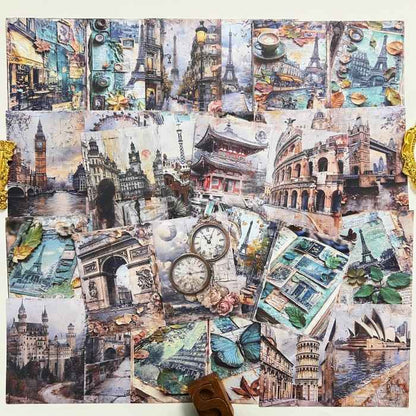 Trip Memo Collage Paper 16Sheets