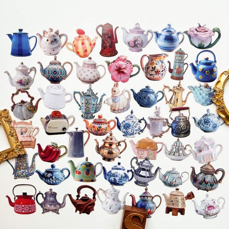 Teapot Sticker 48PCS