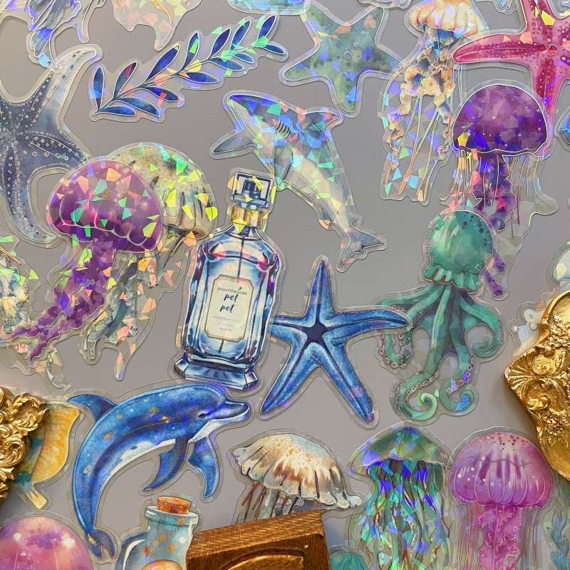 Azure Jelly Sticker 60PCS