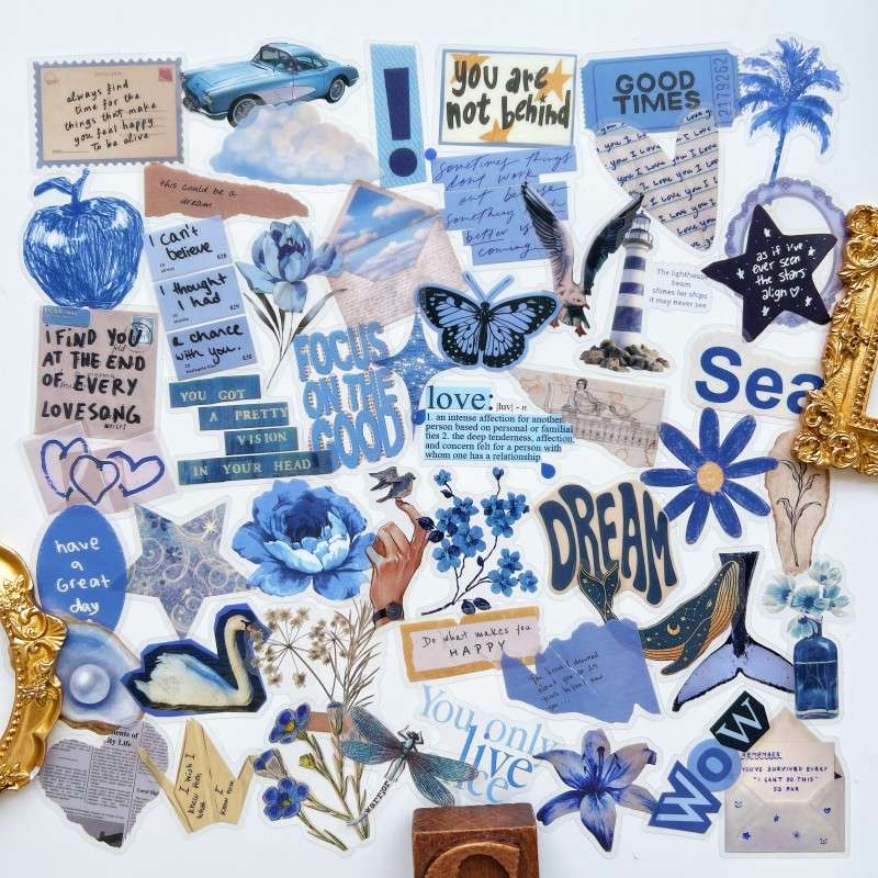 Blue Muse Sticker 50PCS