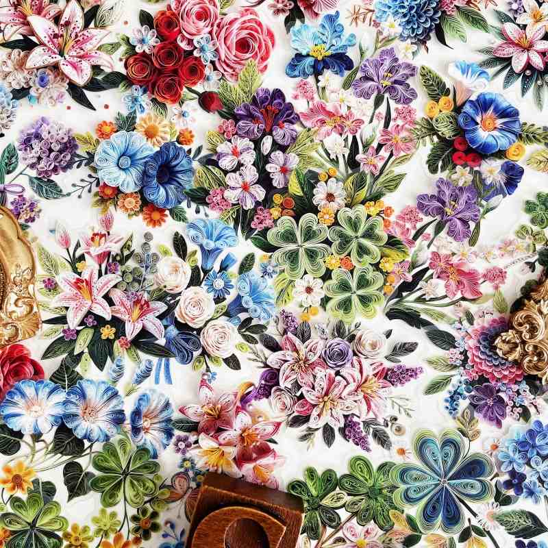 Quilling Art Sticker 60PCS
