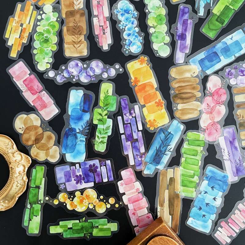 Color Wash Sticker 60PCS