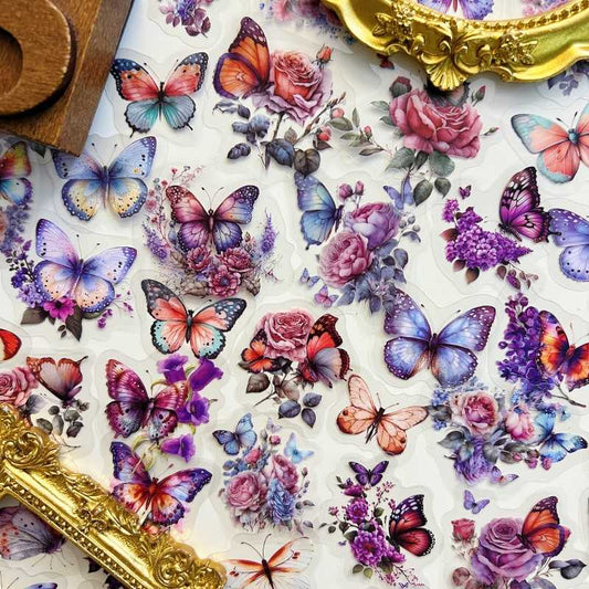 Lavender Wings Sticker 60PCS