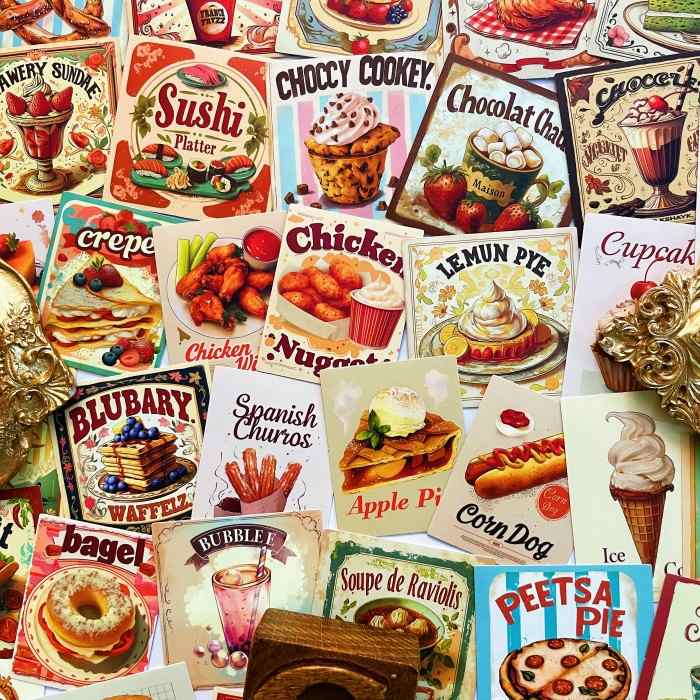 Americana Dish Sticker 50PCS