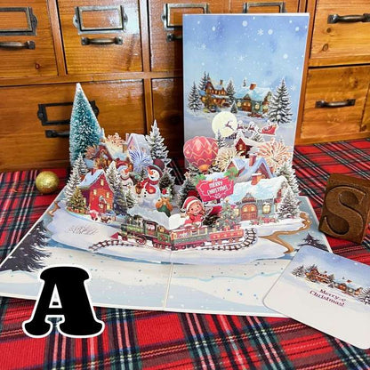 Festive Village 3D Greeting Card
