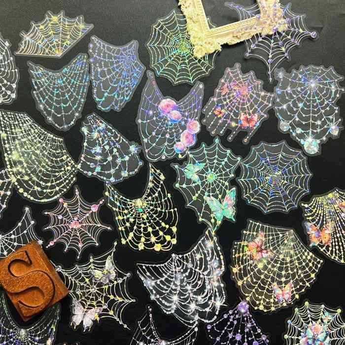 Sparkling Cobweb Sticker 40PCS