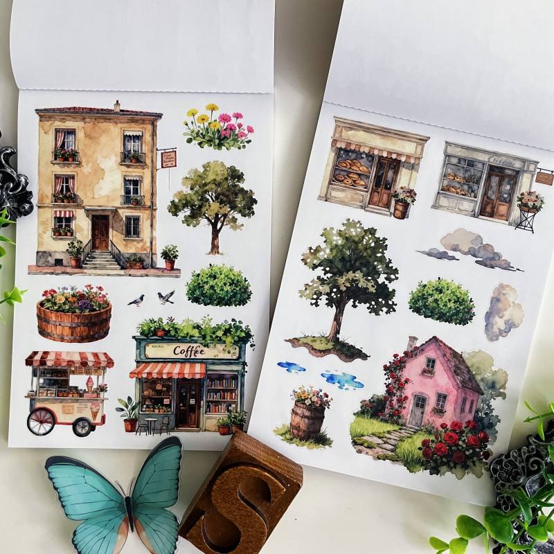 Charming Town Sticker Book 20Sheets
