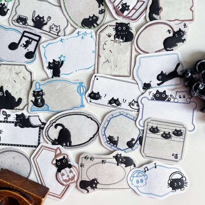 Little Black Cat Sticker 60PCS