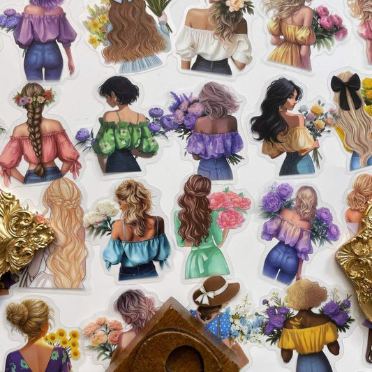 Blooming Back Sticker 50PCS