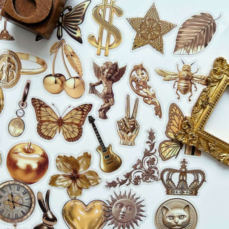 Antique Shine Sticker 50PCS
