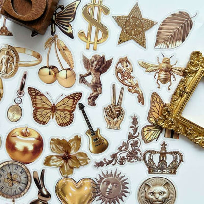 Antique Shine Sticker 50PCS