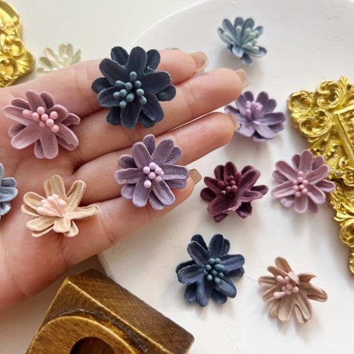 Textile Daisy Craft Decoration 16PCS