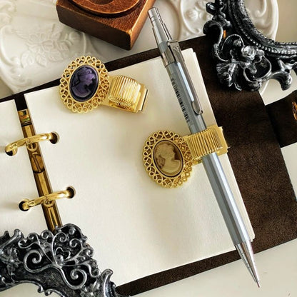 Victorian Beauty Pen Holder Clip