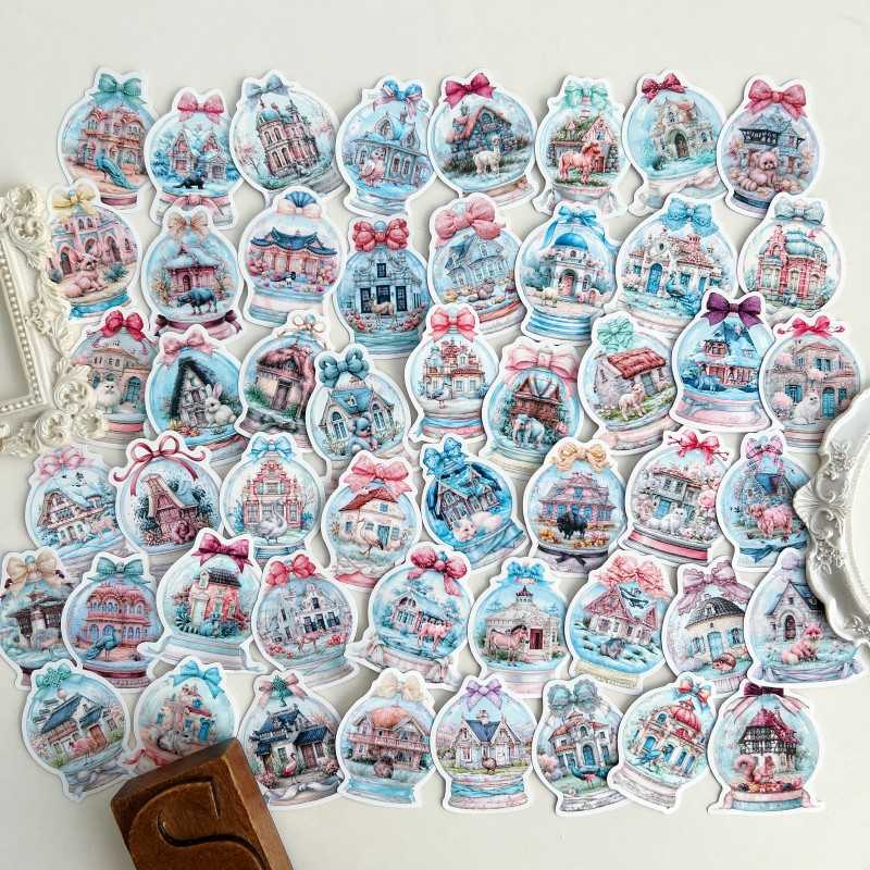Snow Globes Sticker 50PCS