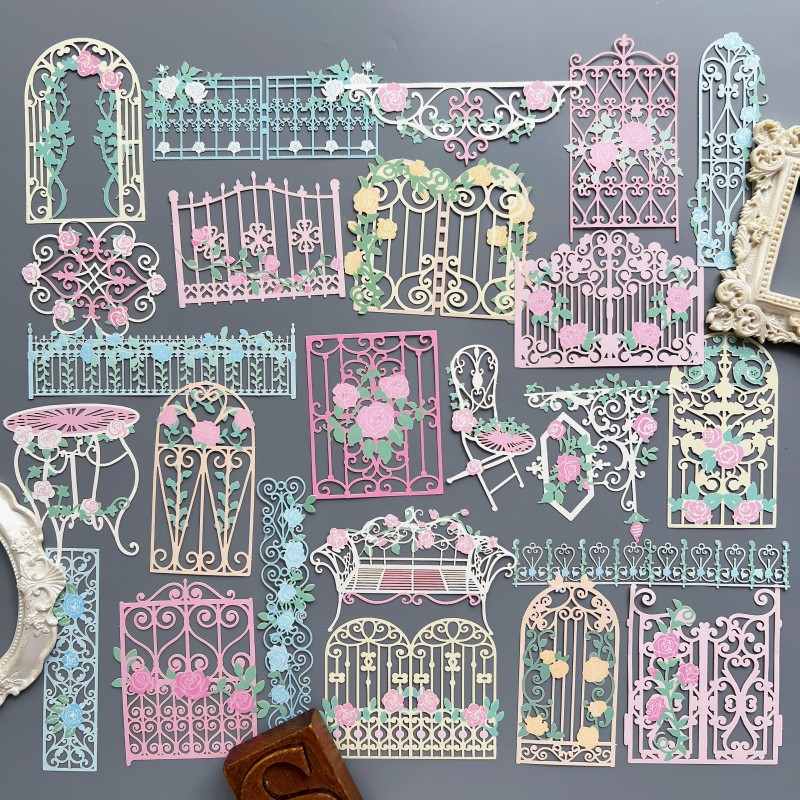 Iron Fence Die-Cut Papers 24PCS