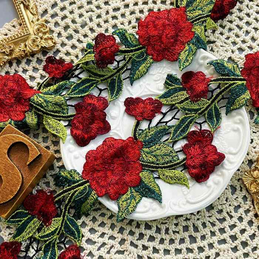 Rosetta Vine Embroidered Lace Trim