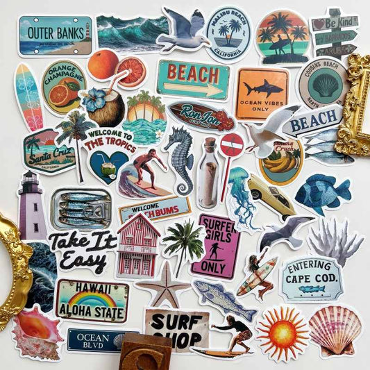 Coastal Charm Sticker 50PCS