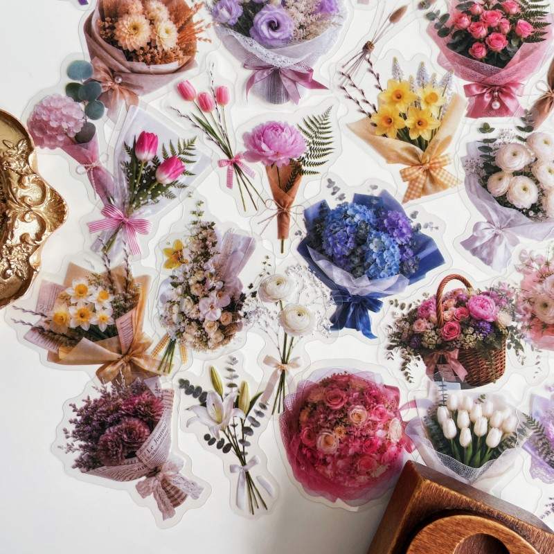 Faux Bloom Sticker 50PCS
