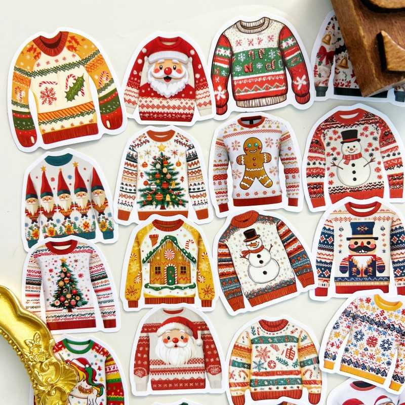 Merry Sweater Sticker 50PCS