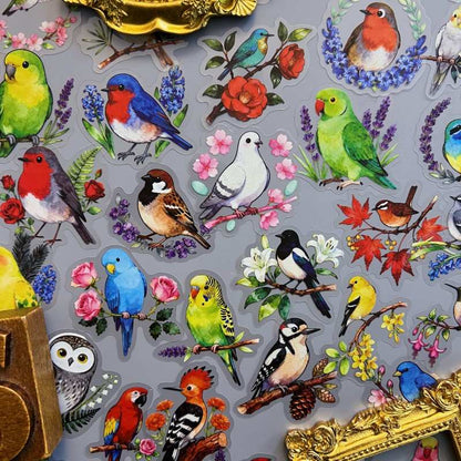Painted Bird Sticker 56PCS
