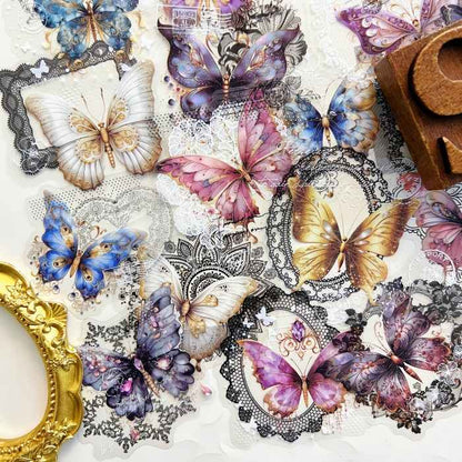 Lace Moth Sticker 60PCS