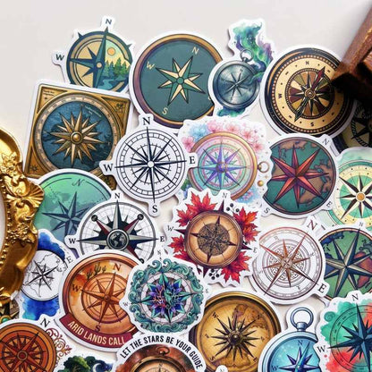 Wander Compass Sticker 50PCS