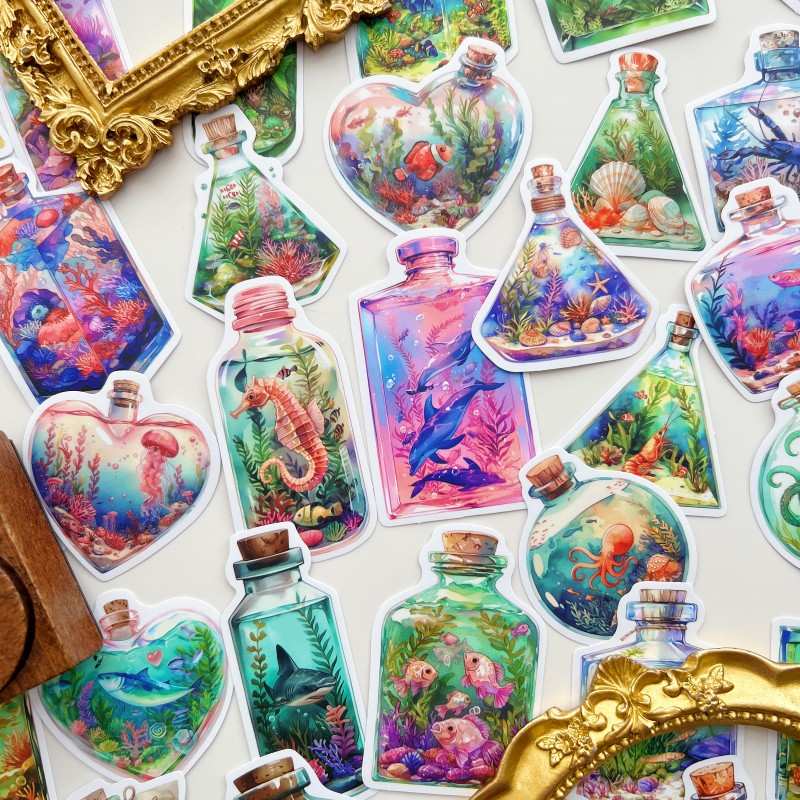 Ocean Jar Sticker 50PCS