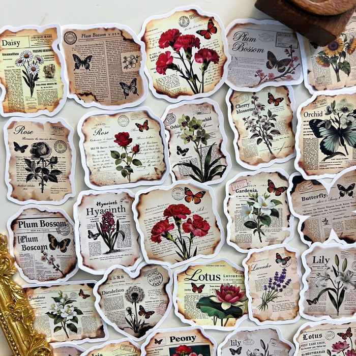 Paper Butterfly Sticker 56PCS