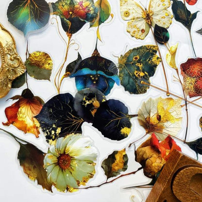 Gilt Flower Shade Sticker 40PCS