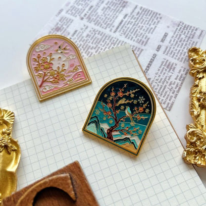 Oriental Garden Brass Paper Clip