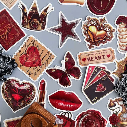 Rose Gilded Sticker 50PCS