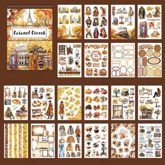 Caramel Crunch Sticker Book 20Sheets